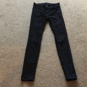 J BRAND BLACK SUPER SKINNY JEANS SIZE 25 XS